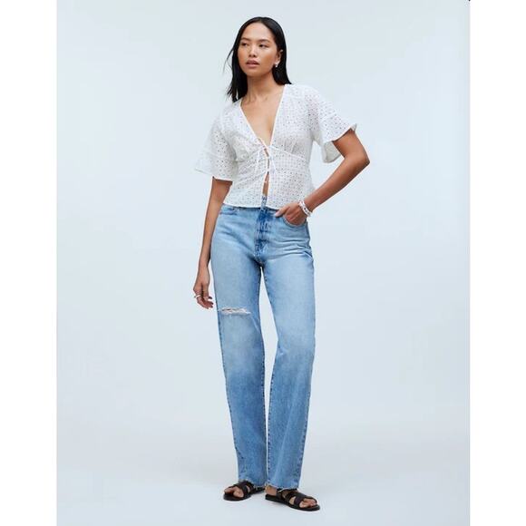 NWT Madewell The Petite '90s Straight Jean Revoir Wash Size 31P - Picture 1 of 10